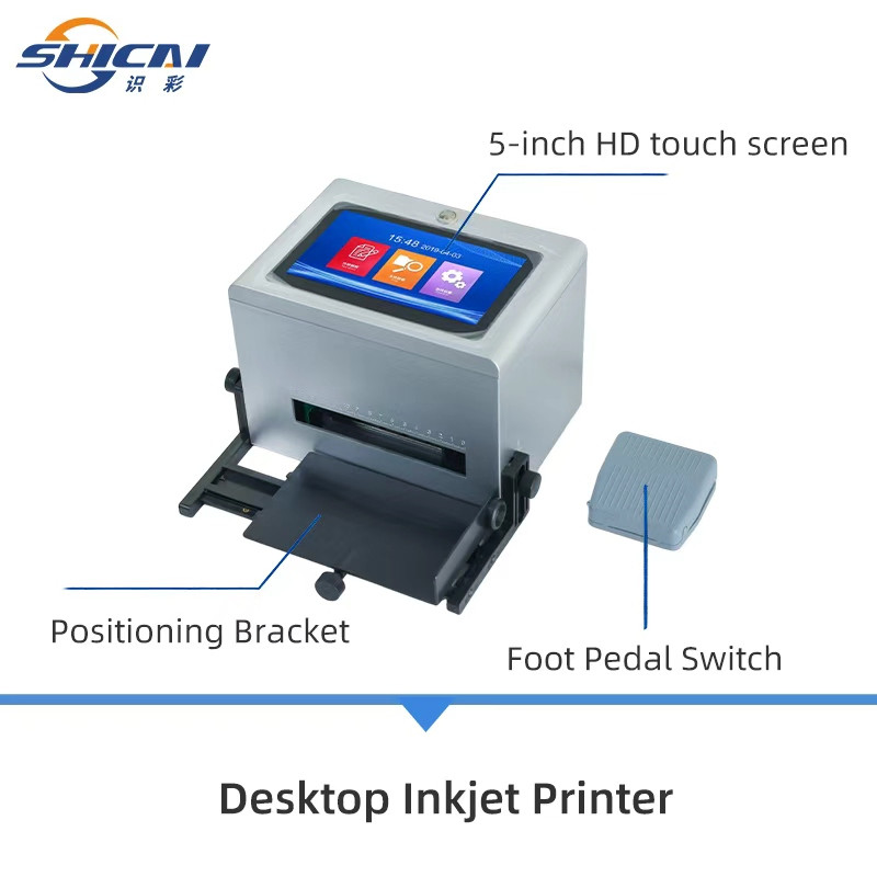 12.7mm Desktop Inkjet Coder for Bottle Can Jar Date Batch Barcode Logo