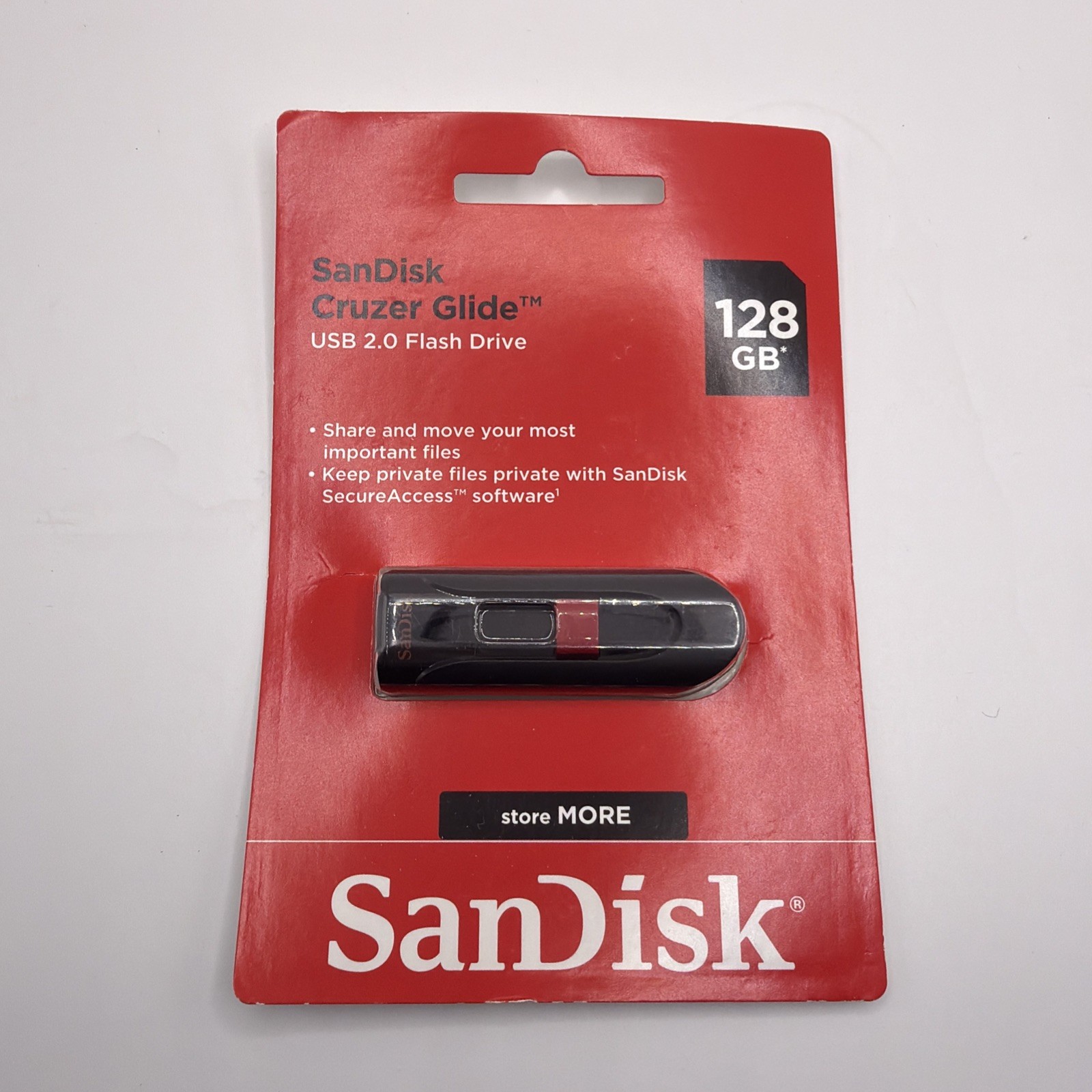 Sandisk SDCZ60-128G-A46C 128 GB Cruzer Glide Flash Drive - USB 2.0 - Black