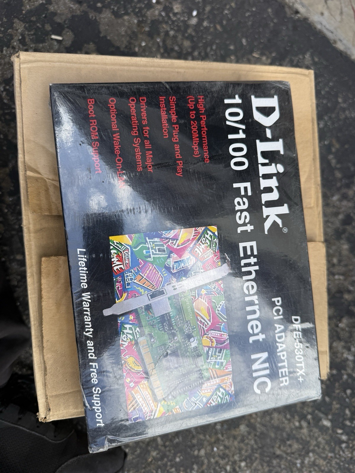 D-Link DFE-530TX+ PCI Adapter 10/100MPS Ethernet Appears Unused in Box