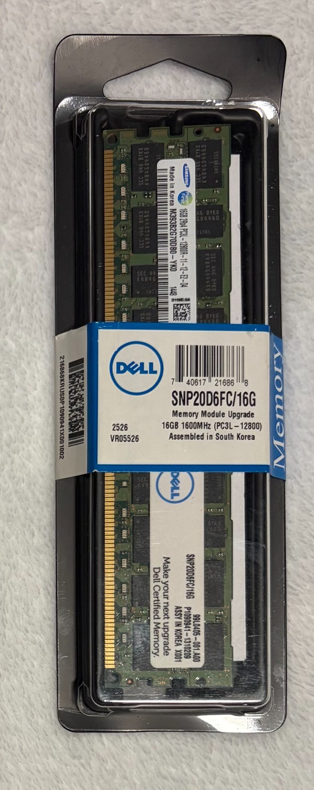 Dell SNP20D6FC/16G Memory Module Upgrade