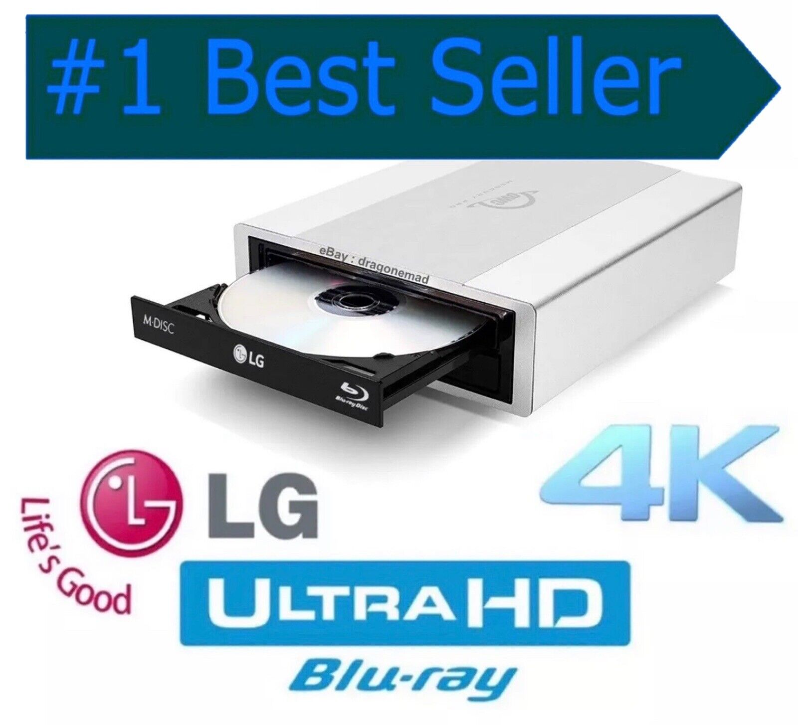 NEW External LG WH14NS40  4K ULTRA HD Blu-ray Drive, UHD Friendly FW v1.02