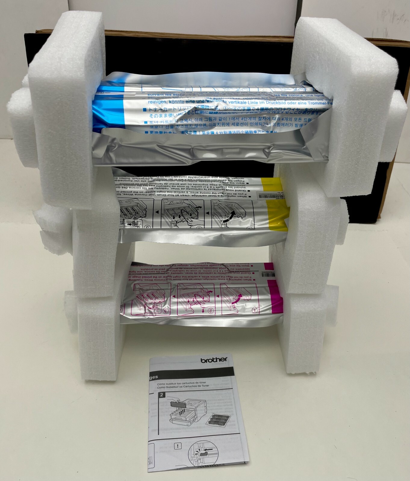 Genuine Brother 3pk TN-431 Cyan Magenta Yellow Stand Yield Cartridges 