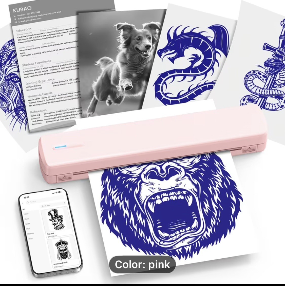 D810B Thermal Printer, for Smartphones And PC - Wireless Connection Additional
