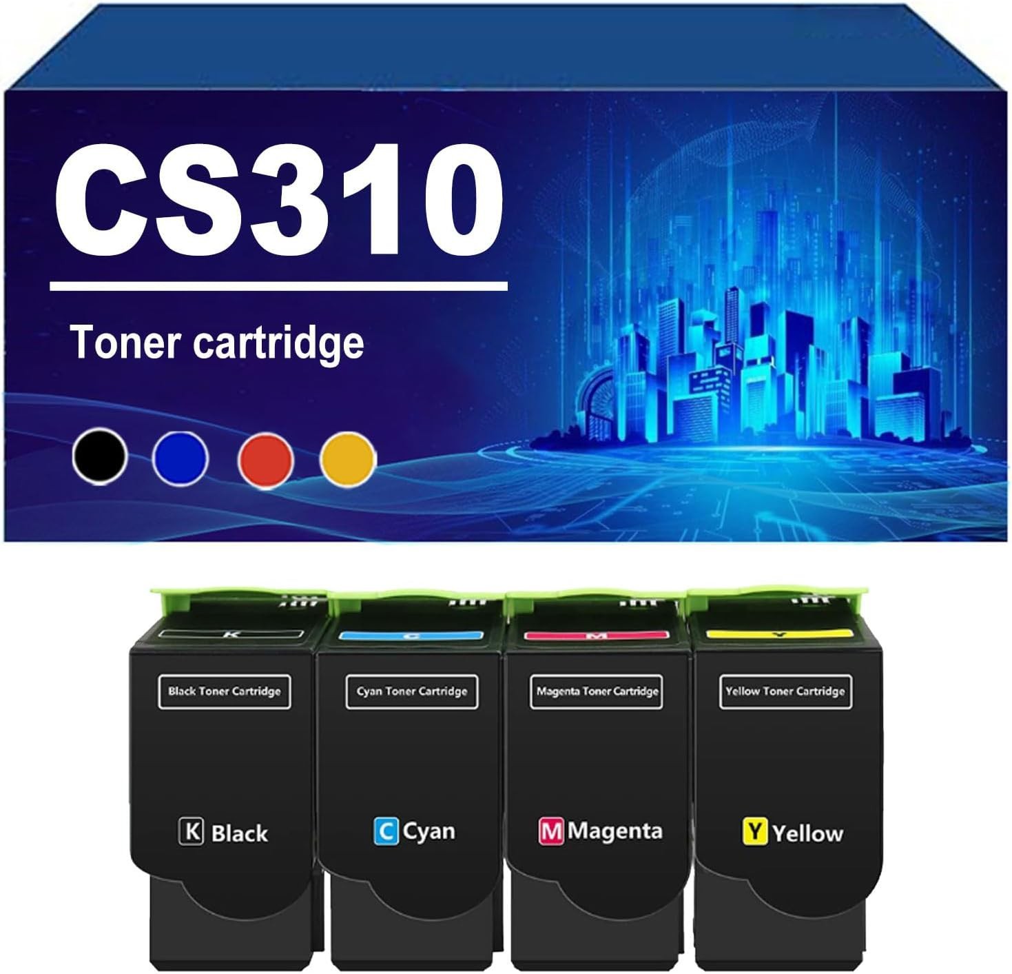 CS310 Toner Cartridge Compatible for Lexmark CS310n CS310dn CS410n CS410dn CS410