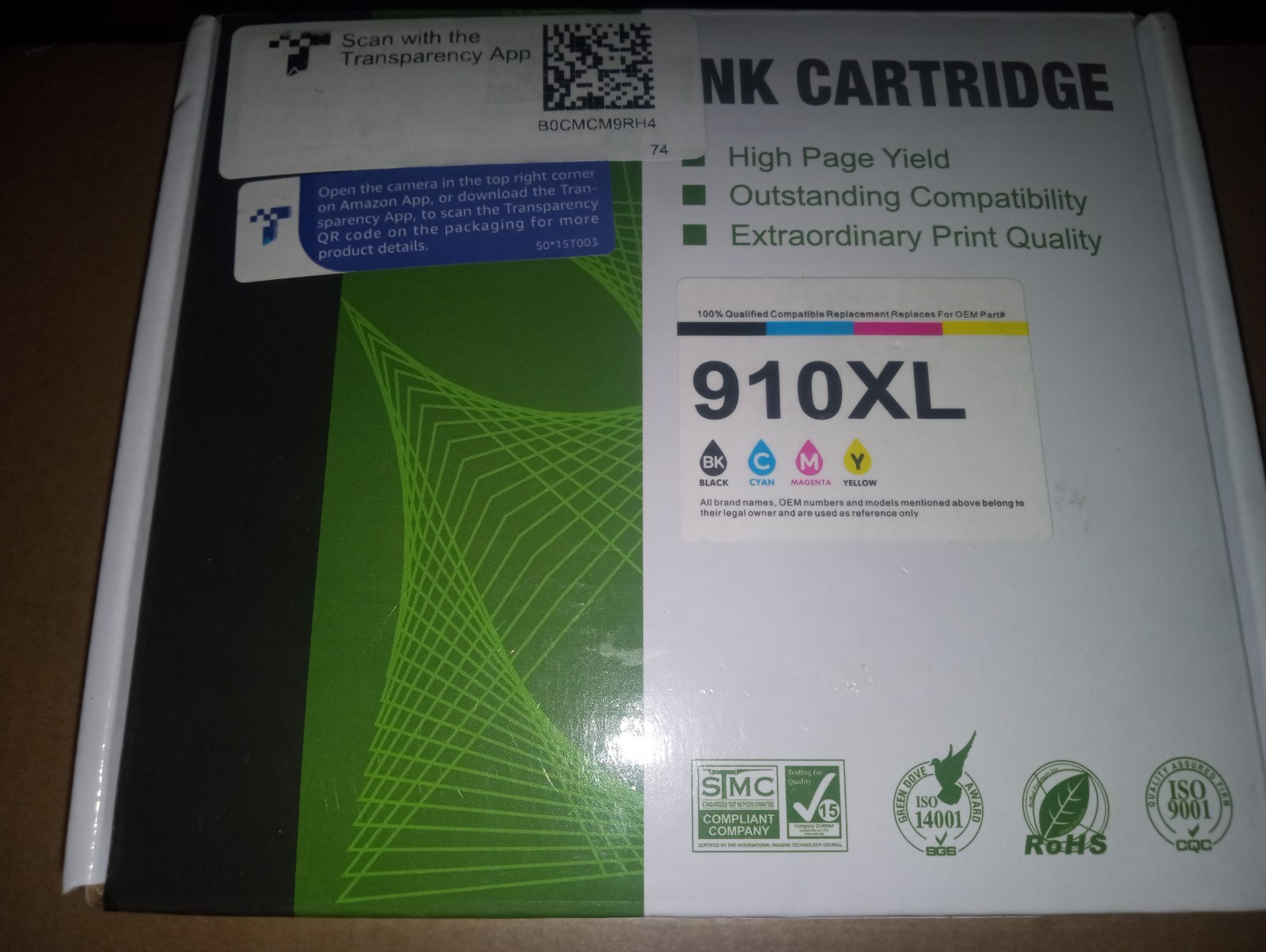 910XL Ink Cartridges by Greensky Replacement for HP Printers (B,C,M,Y) 