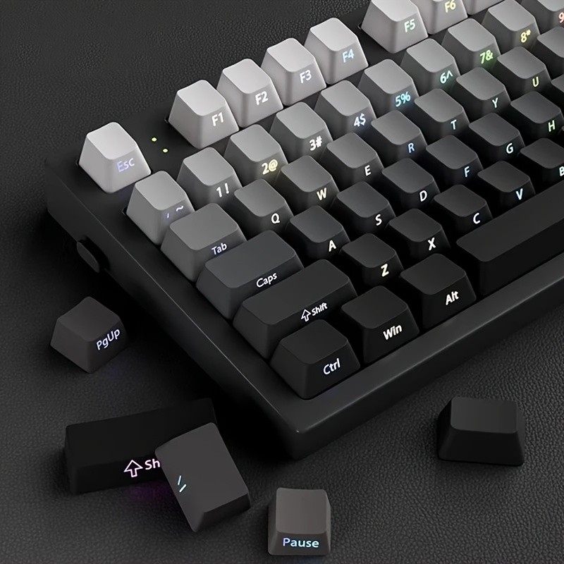 133 Keys Gradient Translucent Side Printed PC Backlit OEM Keycaps