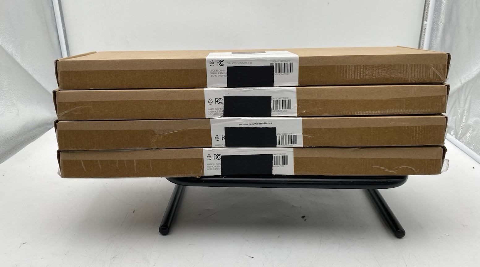 LOT OF 4 Amazon Basics Wired Keyboard and Mouse Bundle B00B7GV802