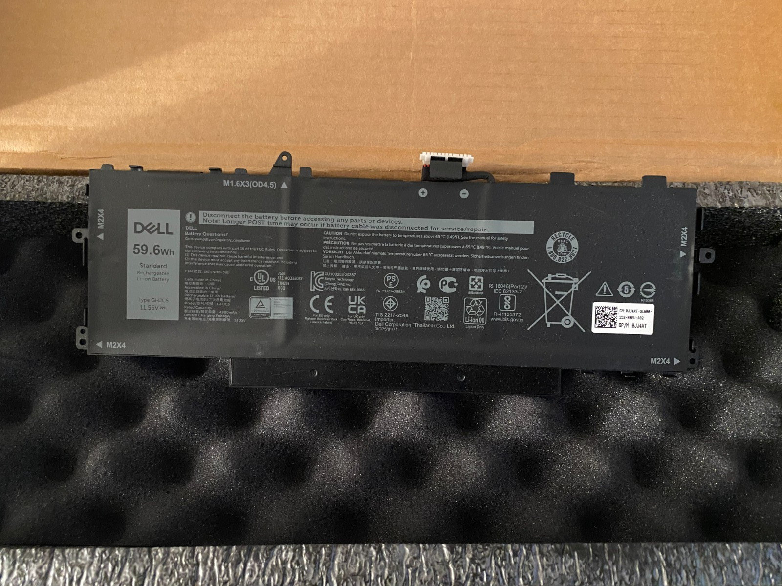 NEW Genuine Dell 59.6Wh 0VTH85 Rechargeable Li-Ion Battery Type GHJC5