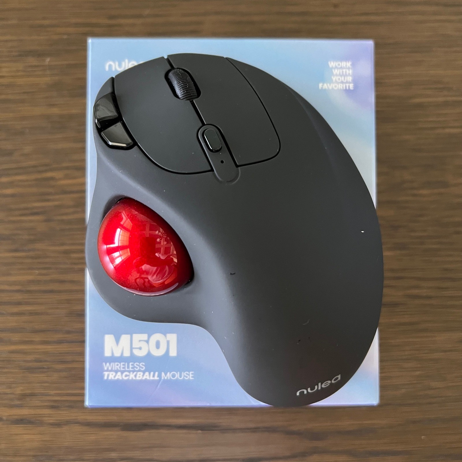 Nulea M501 Wireless Trackball Mouse Bluetooth 2.4GHz Ergonomic Ball NO DONGLE