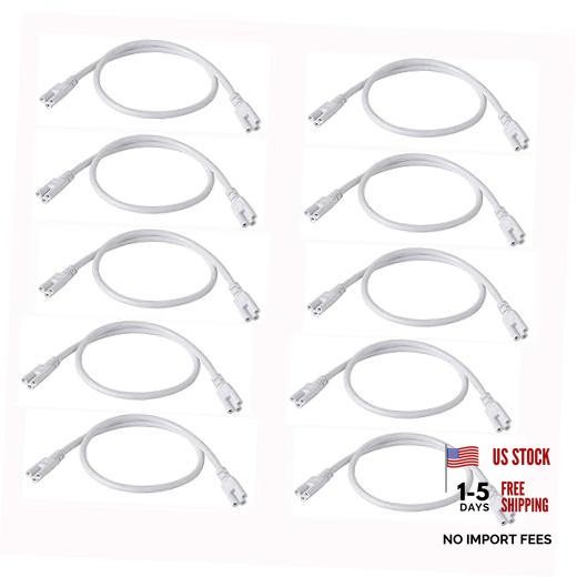 10 Pack Extension Cords,T5 T8 LED Lamp Connecting Wire | Double End Cable 2FT