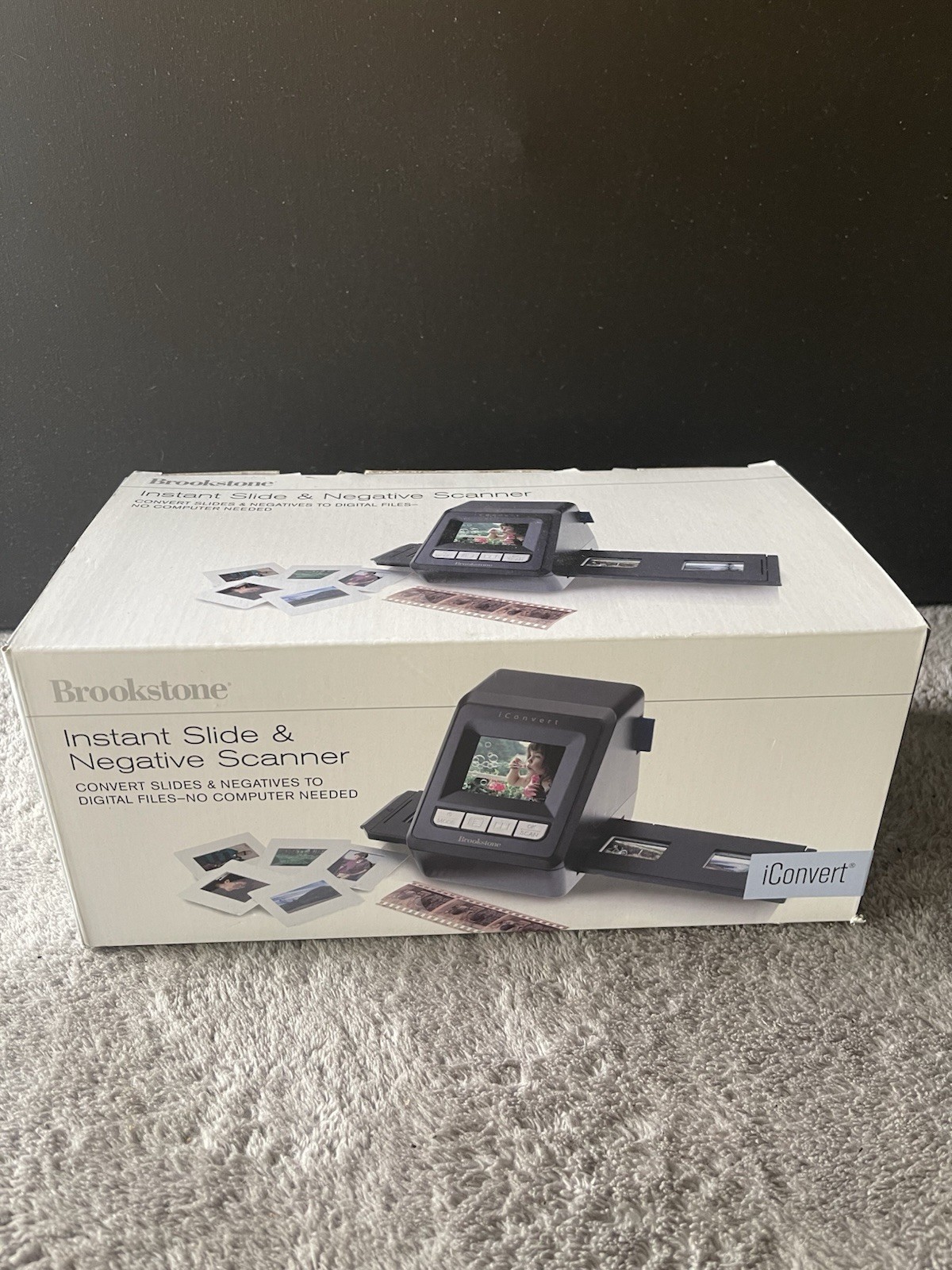 Brook Stone iConvert Instant Slide & Negative Scanner New Open Box