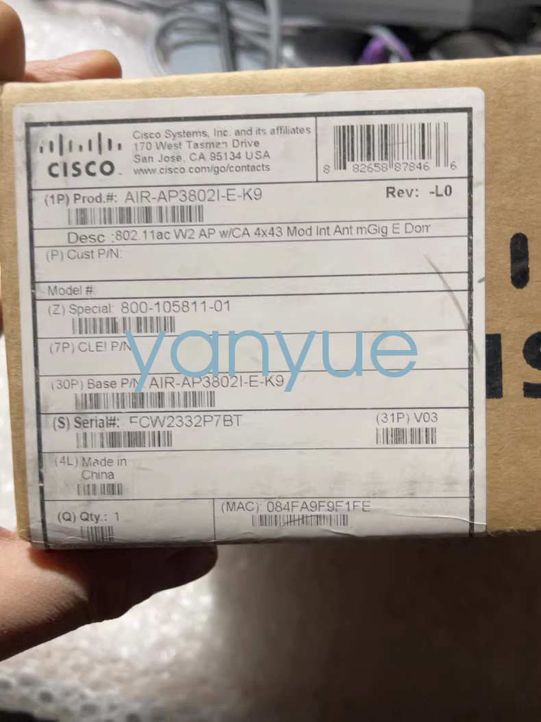 1PCS Cisco Wireless AP AIR-AP3802I-E-K9  new via FedEx or DHL