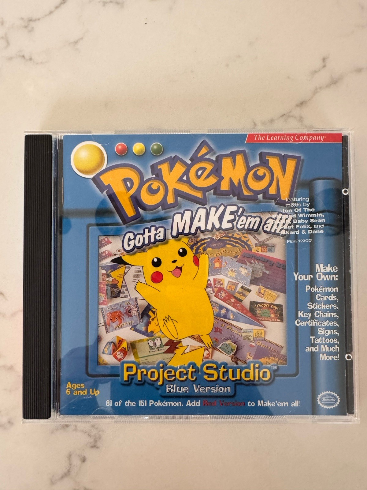 Pokemon Gotta Make 'em All Project Studio - Blue Version PC Software (1999)