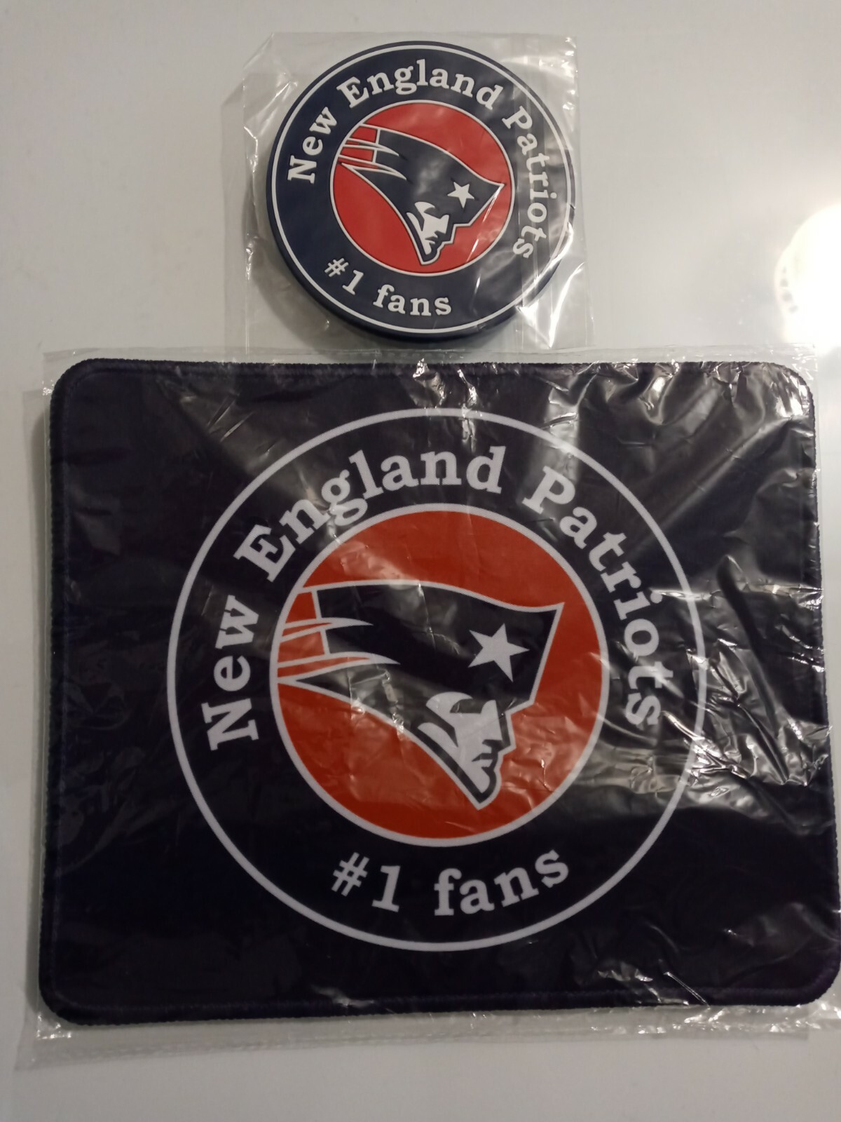 New England Patriots Mouse Pad 1/4" Novelty Mousepad & Double Sided Coaster NFL