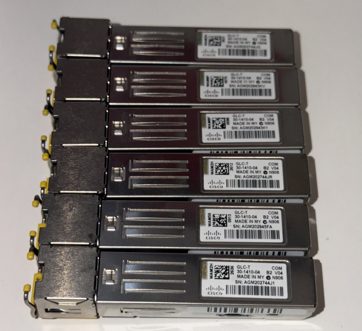 Lot of 6 Pcs Genuine Cisco GLC-T Transceiver Modules 30-1410-04