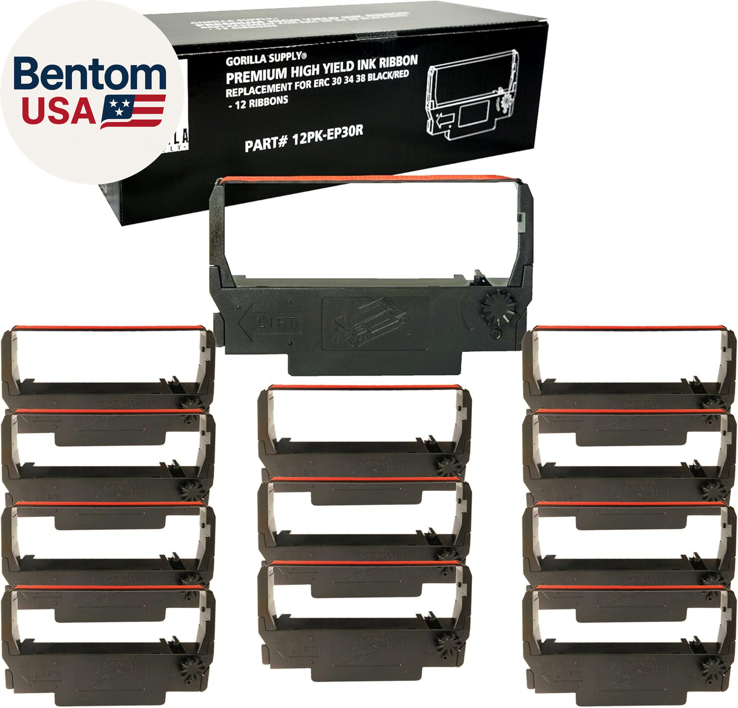 Compatible Ink Ribbon Replacement for ERC 30 34 38 B/R ERC38 NK506, Compatible f