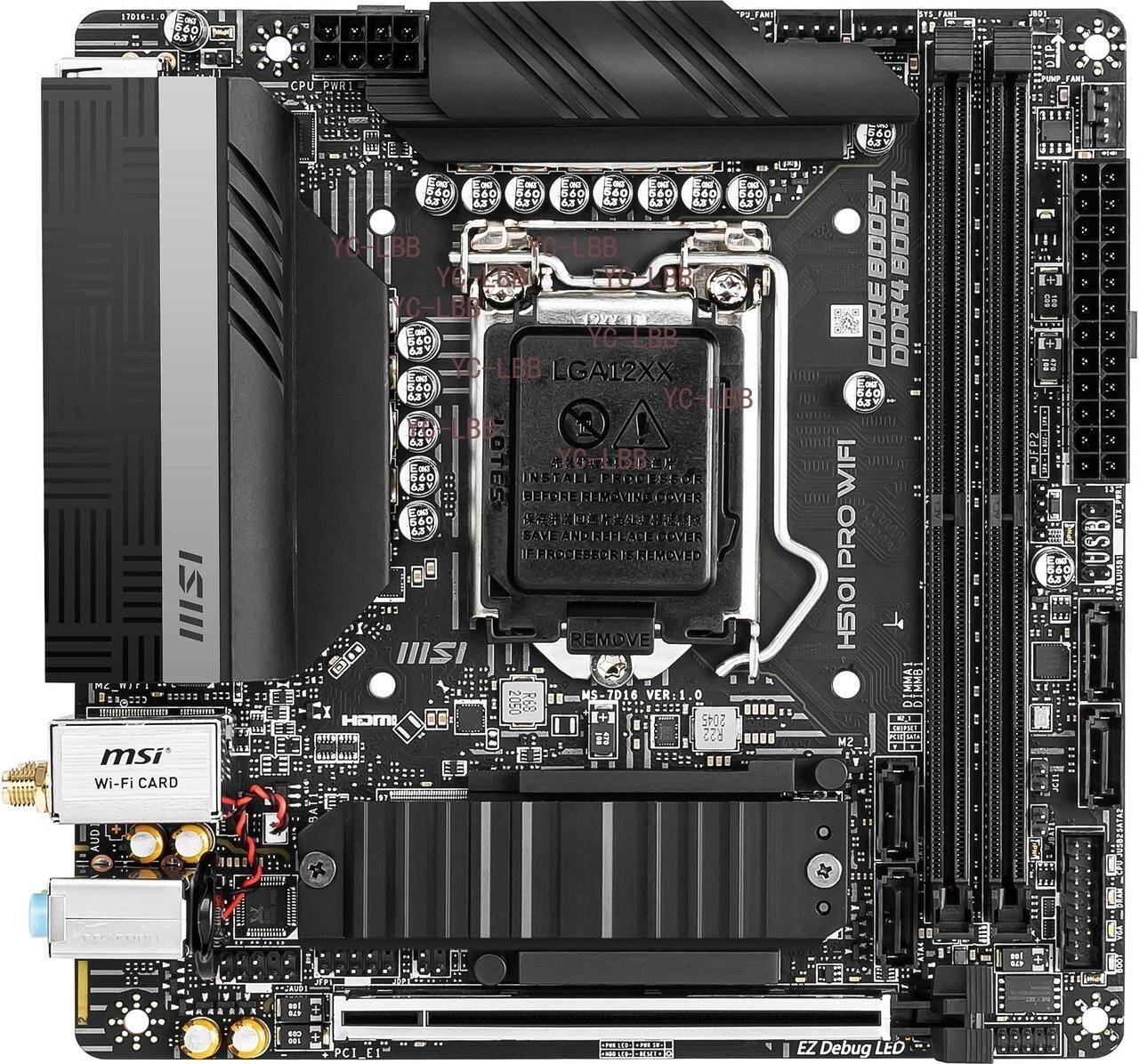 MSI H510I PRO WIFI LGA 1200 Mini-ITX-Intel Wi-Fi 6, 2.5G LAN, motherboard