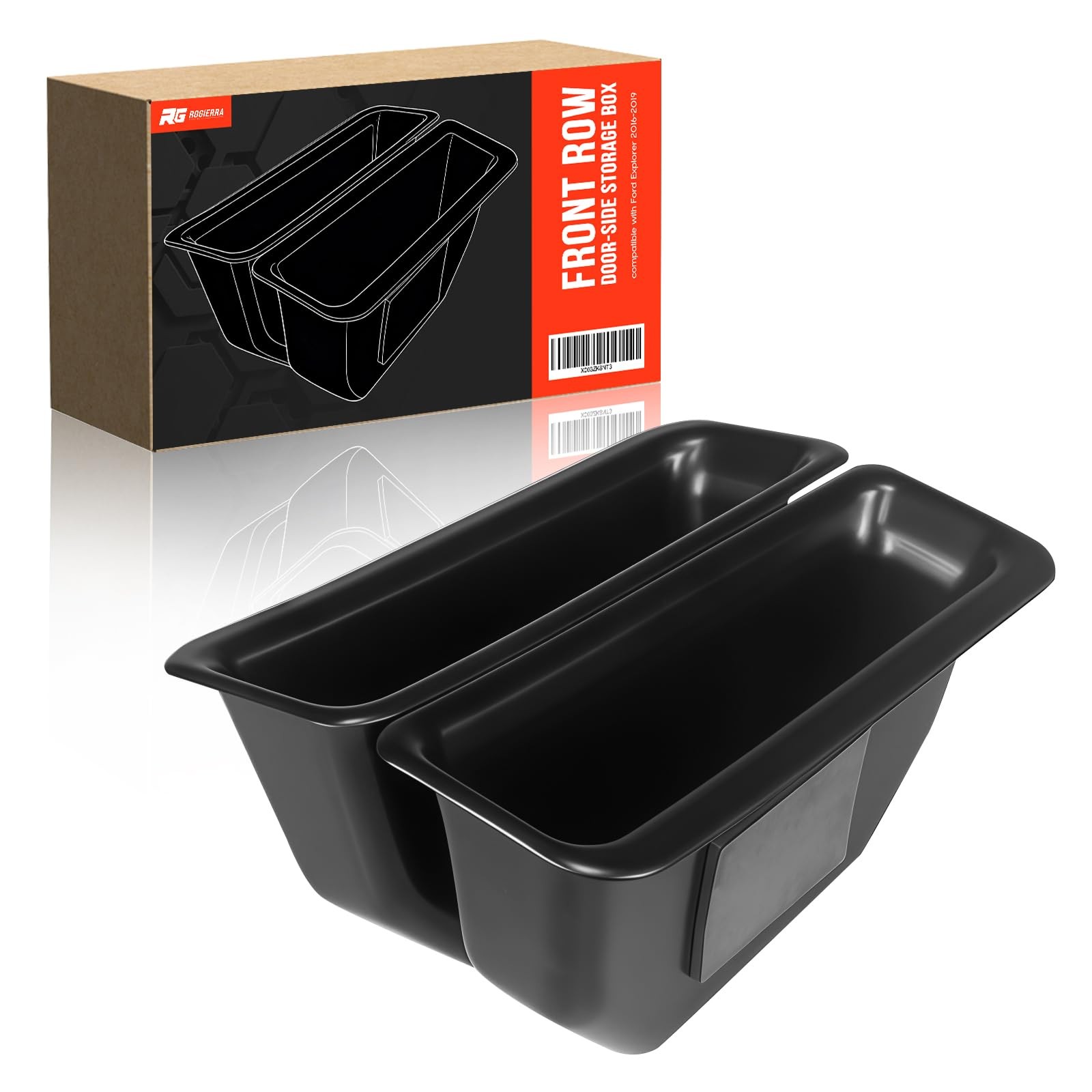 for Ford Explorer 2016-2019 Front Door Storage Door Side Organizer Tray Conta...