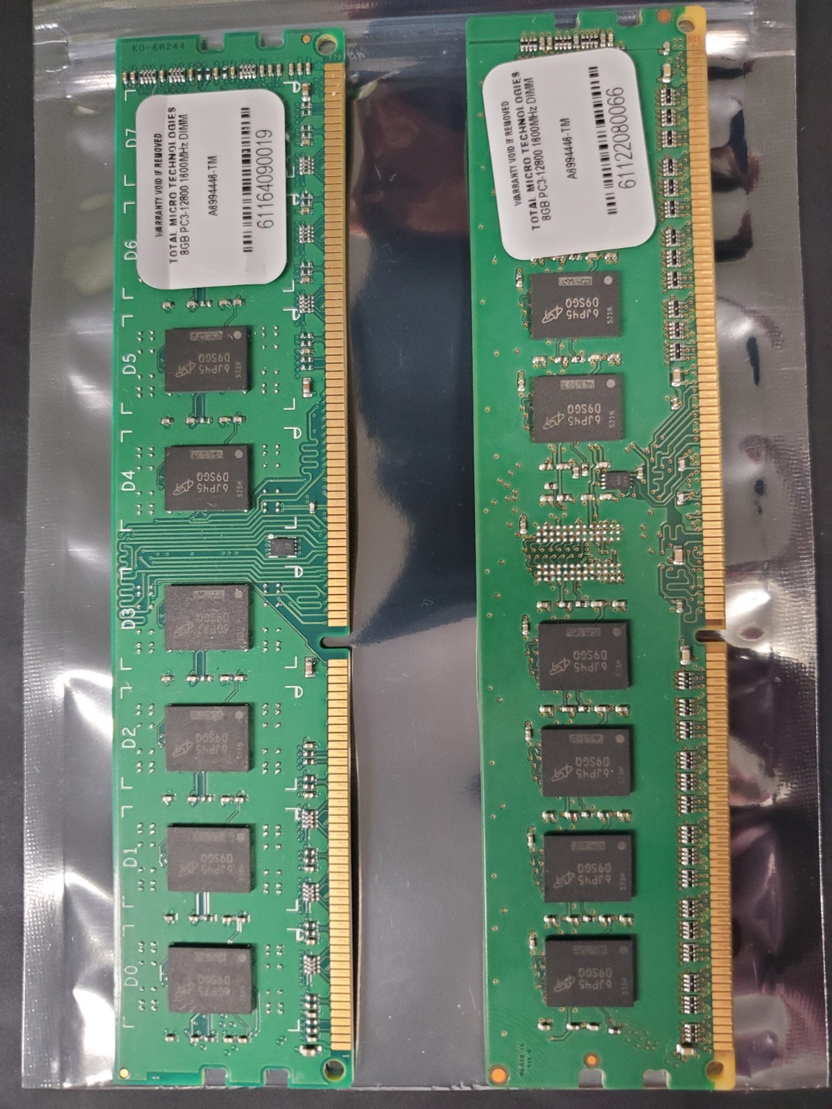 16gb DDR3 PC3-12800 Total Micro Industries (2x 8gb)