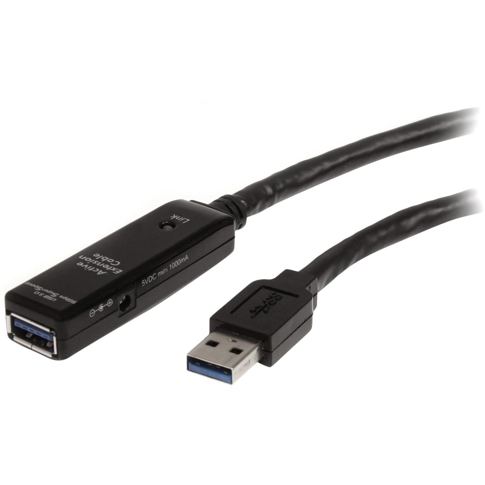 StarTech.com 16.4ft Active USB 3.0 Extension Cable with AC Power Adapter - Shiel