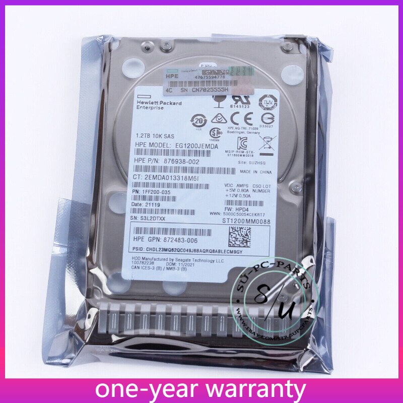 872479-B21 HPE 876938-002 872737-001 1.2TB 12G SAS 10K 2.5 SC ENT HDD