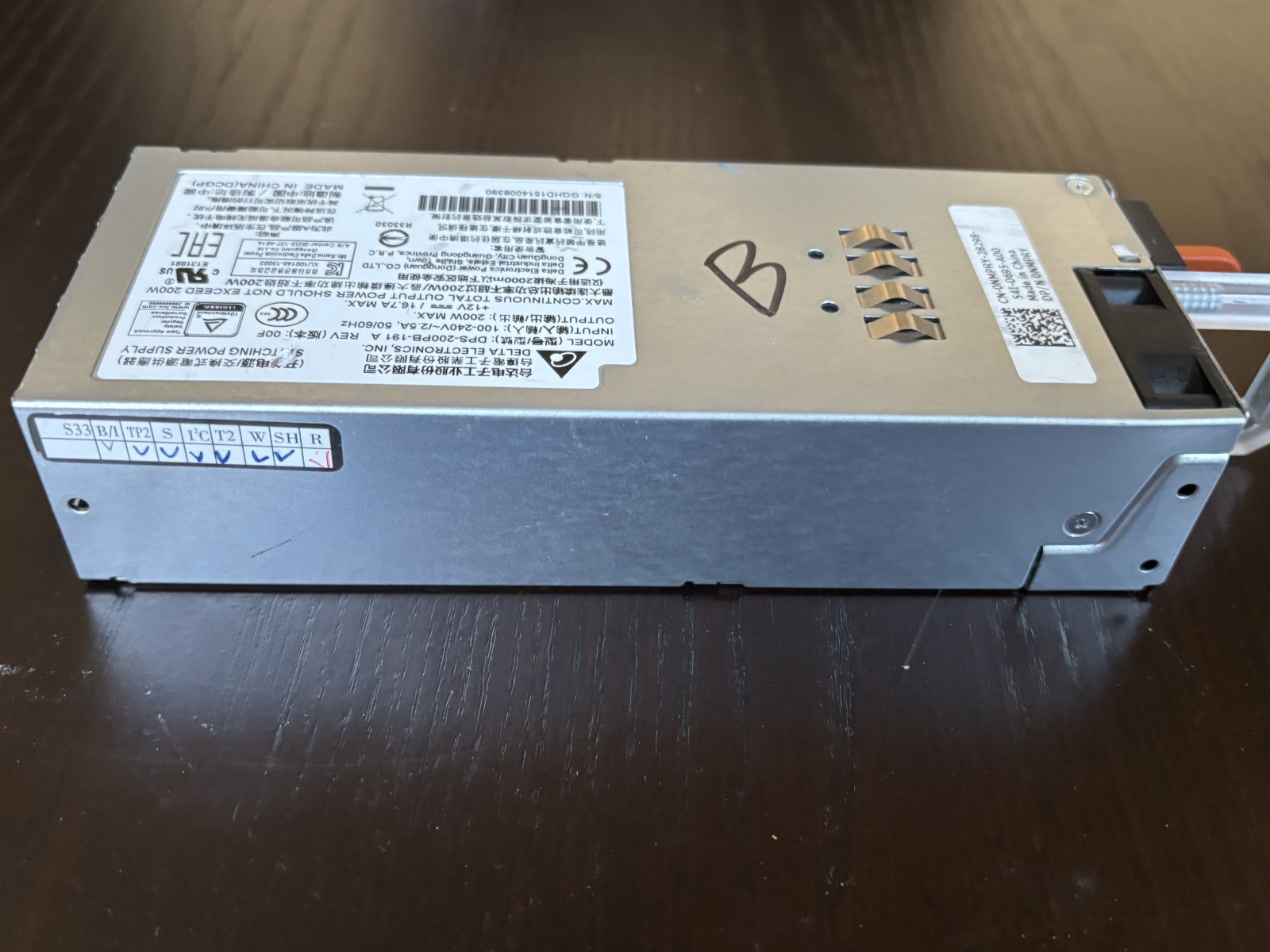 DELTA DPS-200PB-191 Electronics Switching Server Power Supply