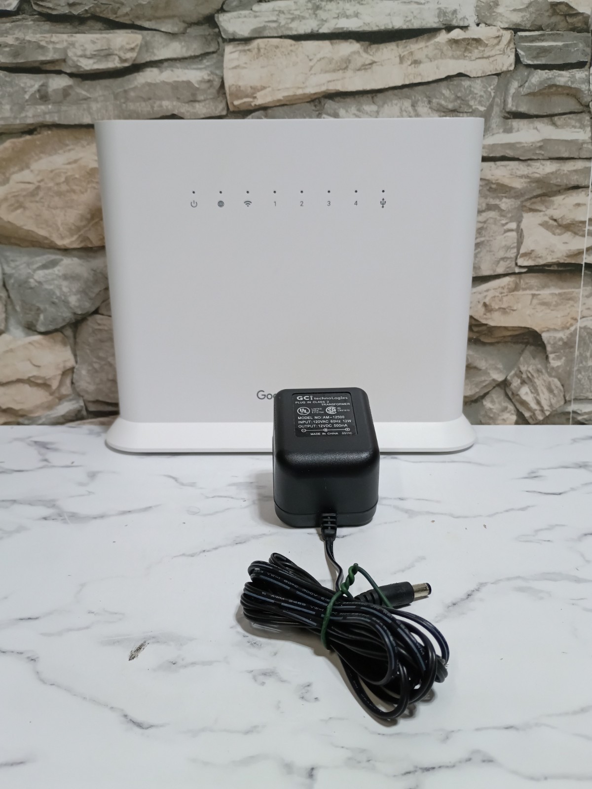 Google Fiber WiFi 6 Router 2023 Model - GRAX210T - With Ac Adapter Bundle