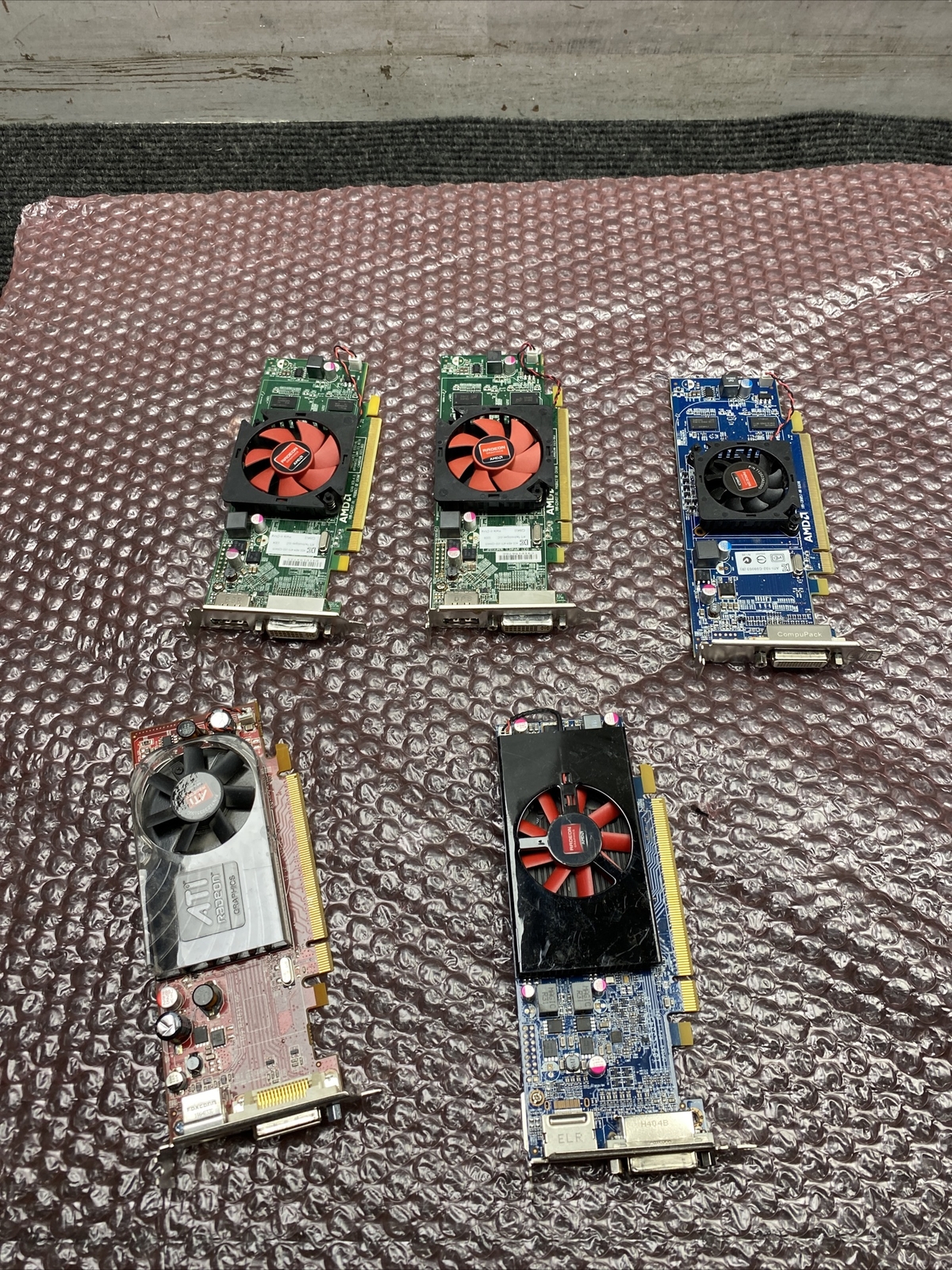 Used Lot of 5 Mixed Dell ATI Radeon Video Cards