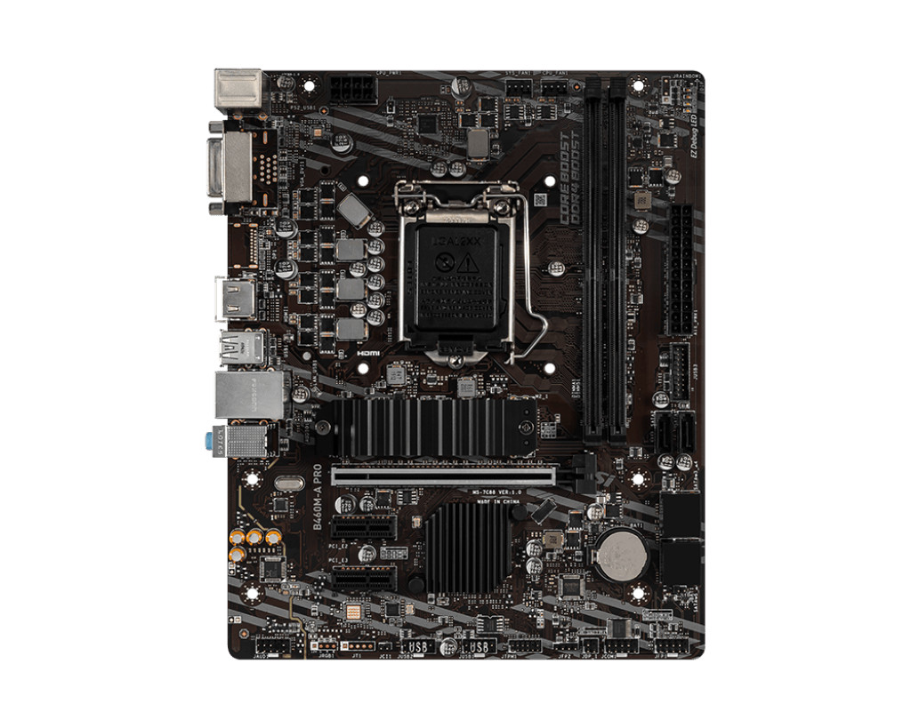 MSI B460M-A PRO/B460M BOMBER B460 motherboard LGA 1200 micro ATX HDMI dvi ddr4