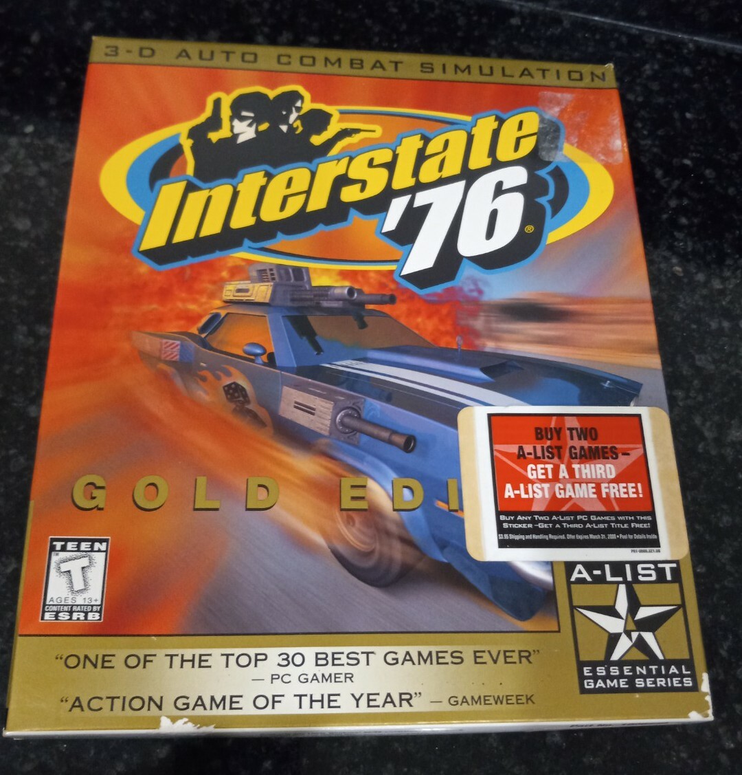 NEW SEALED Vintage Interstate 76 PC Big Retail Box Box RARE