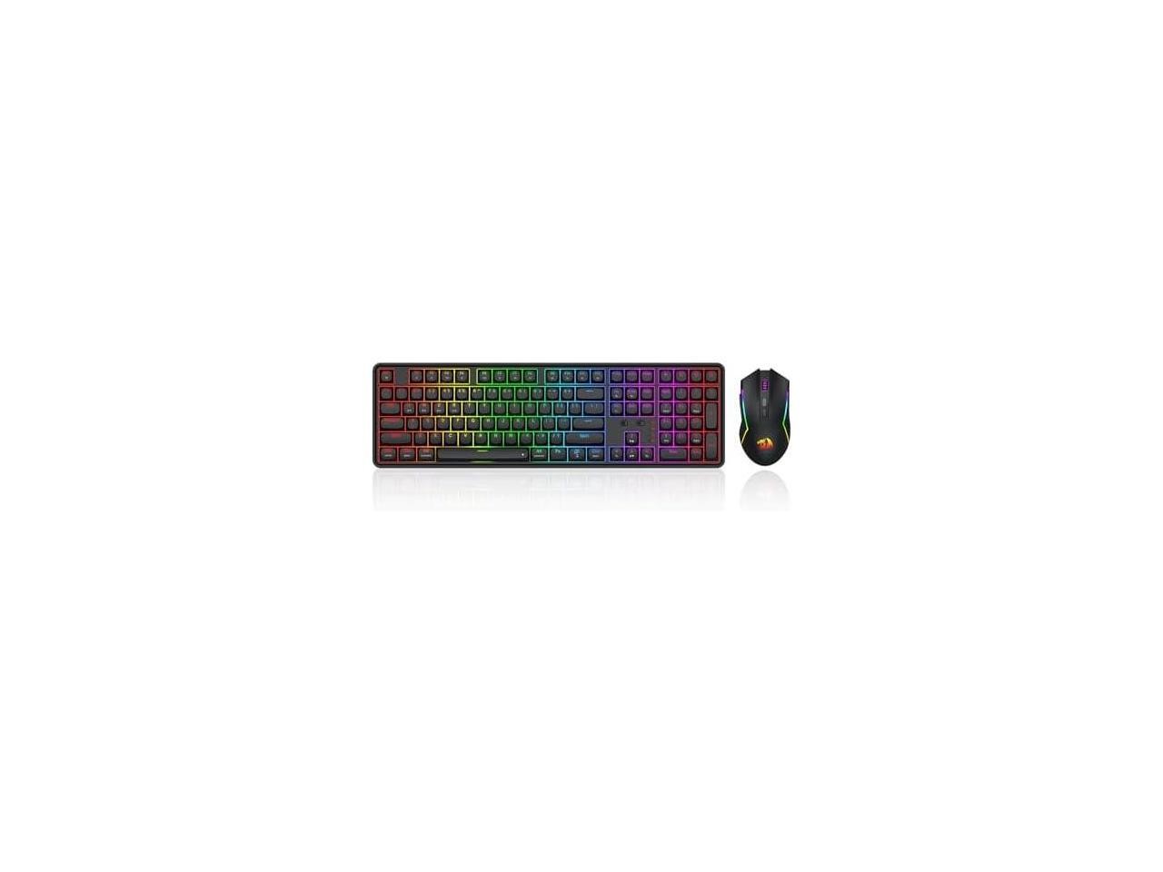 Redragon S163 3-Mode Wilreess Gaming Keyboard & Mouse Combo, 108 Keys K689 PRO