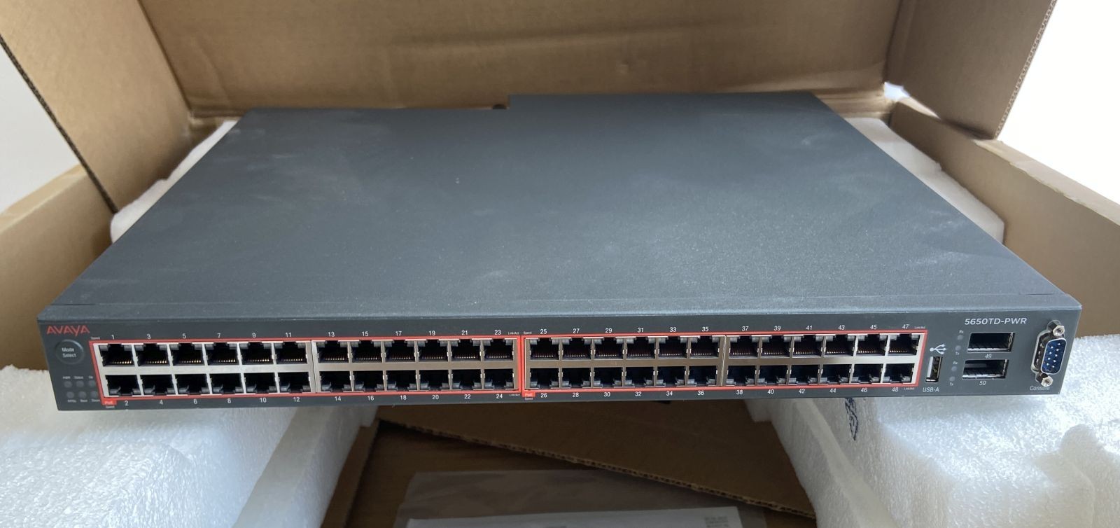 Open Box Avaya 5650TD-PWR 48-Port POE Gigabit Ethernet Switch 2x-XFP *No Accs*