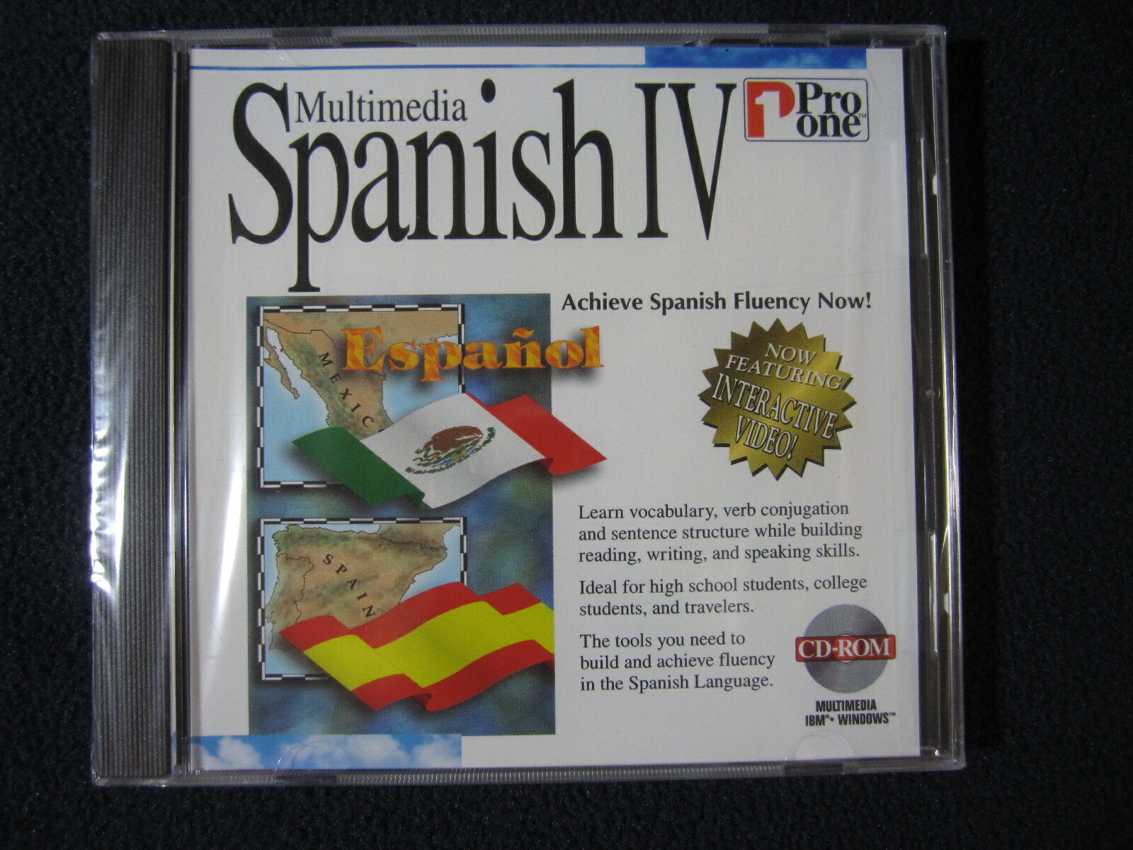Multimedia Spanish IV Achieve Spanish Fluency Now Pro One (CD ROM) Windows 95