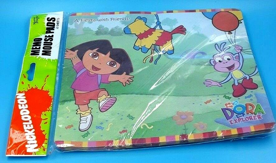 2004 DORA THE EXPLORER Memo Mouse Pads 60 Count NICKELODEON New Martin Designs