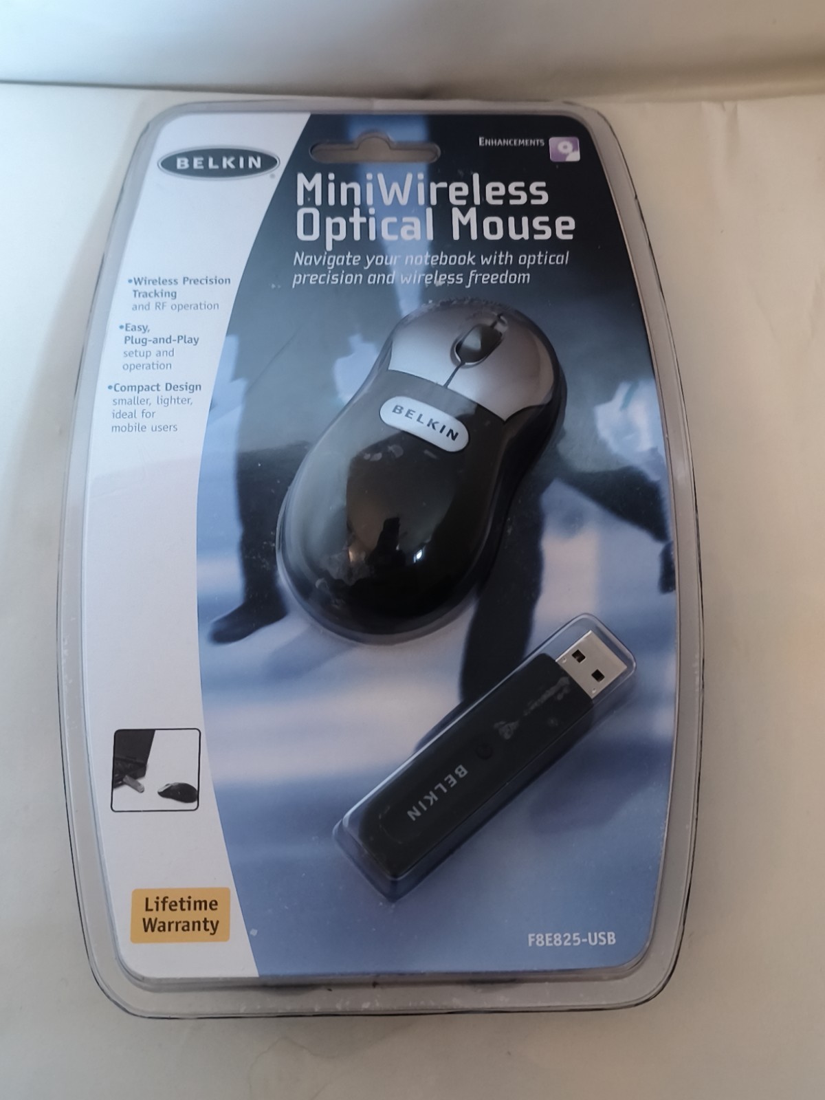 NEW Belkin Mini Wireless Optical Mouse USB NIB