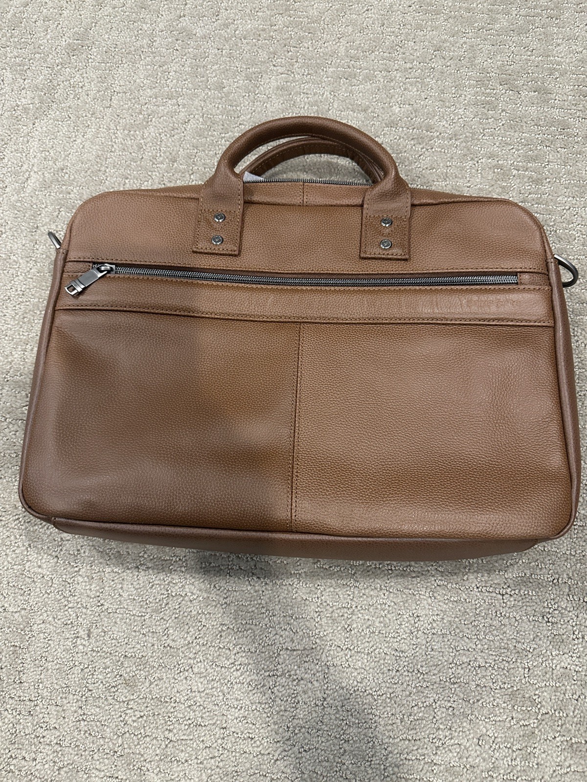 Samsonite Classic Leather Toploader Briefcase One Size Cognac No Strap