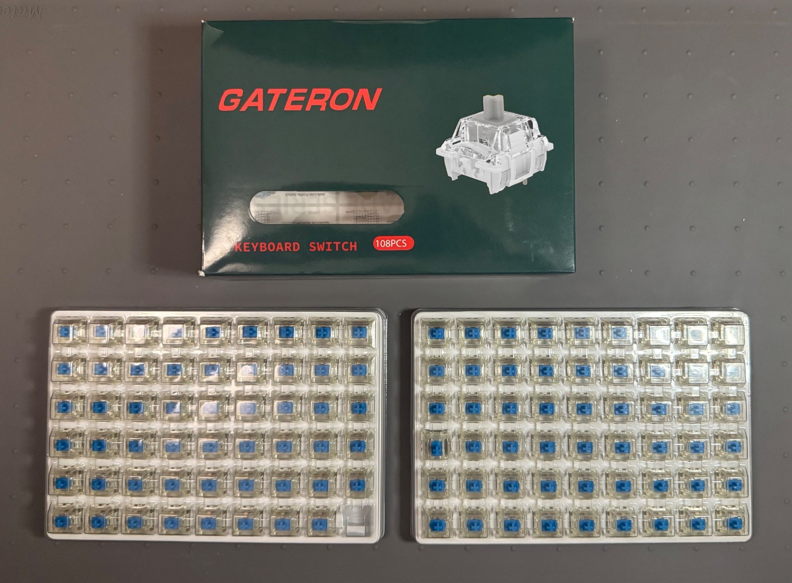 Gateron G Pro 3 Blue Switches  3-Pin 60gf Click (107 pieces)