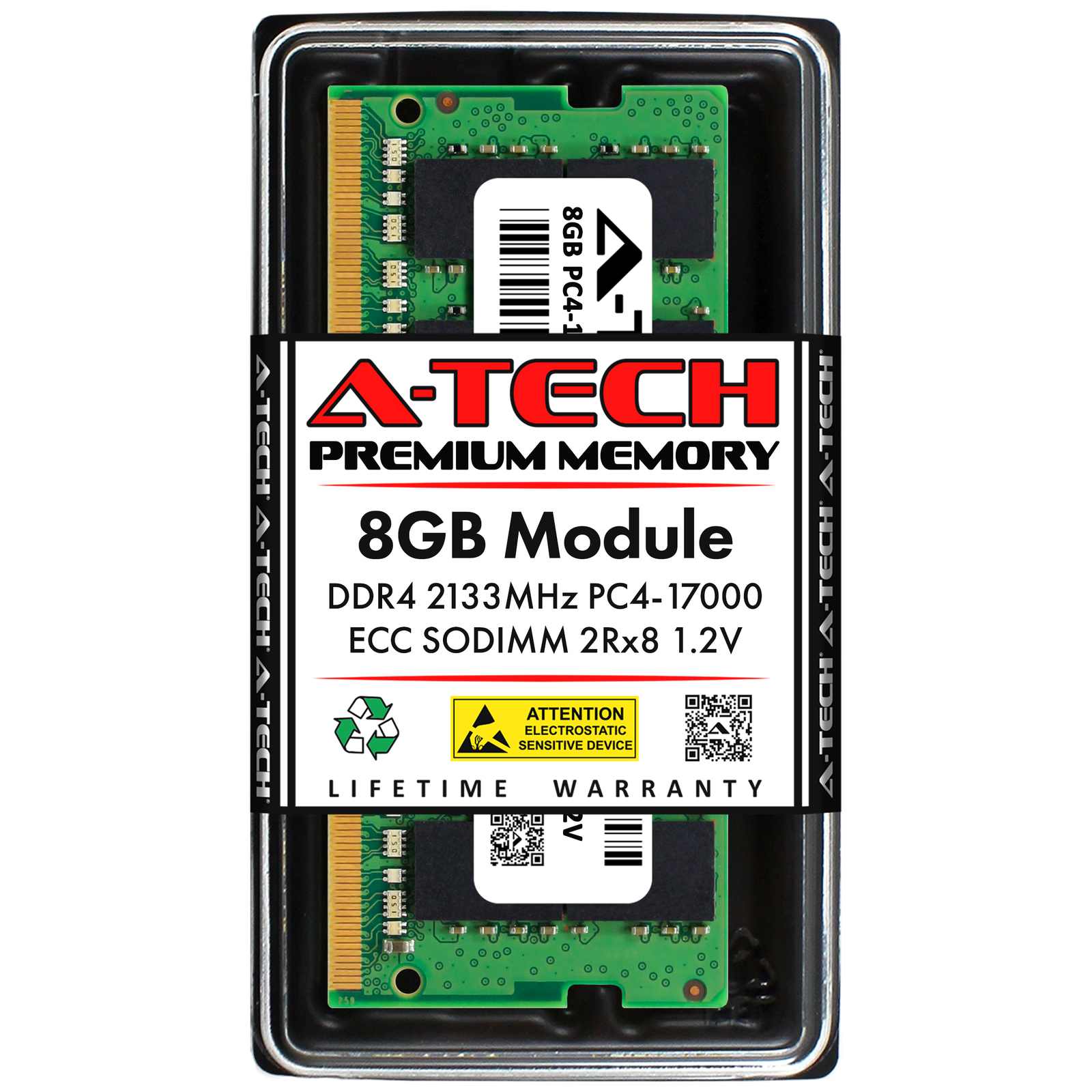 8GB DDR4 PC4-17000 ECC SODIMM (Replacement for Transcend TS1GSH72V1H) Memory RAM