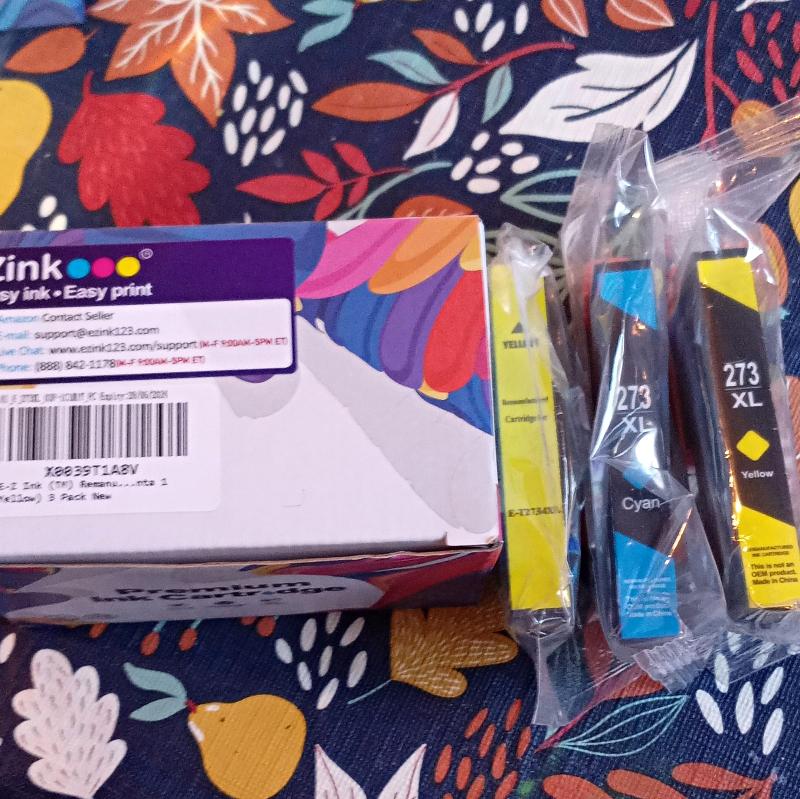 E-Z Ink 273XL  Ink Cartridges for Epson Cyan/2 Yellow