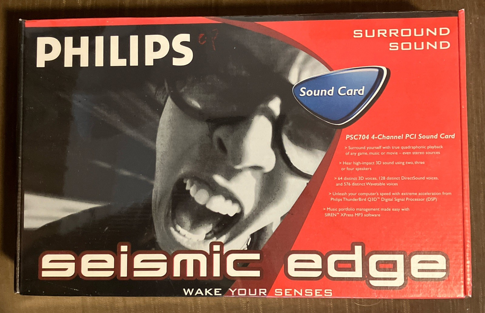 Philips Seismic Edge PSC704 4-Channel PCI Surround Sound Card New Factory Sealed