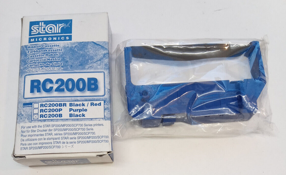 1x STAR micronics RC200B NYLON BLACK Ribbon SP200 MP200 SCP700 series