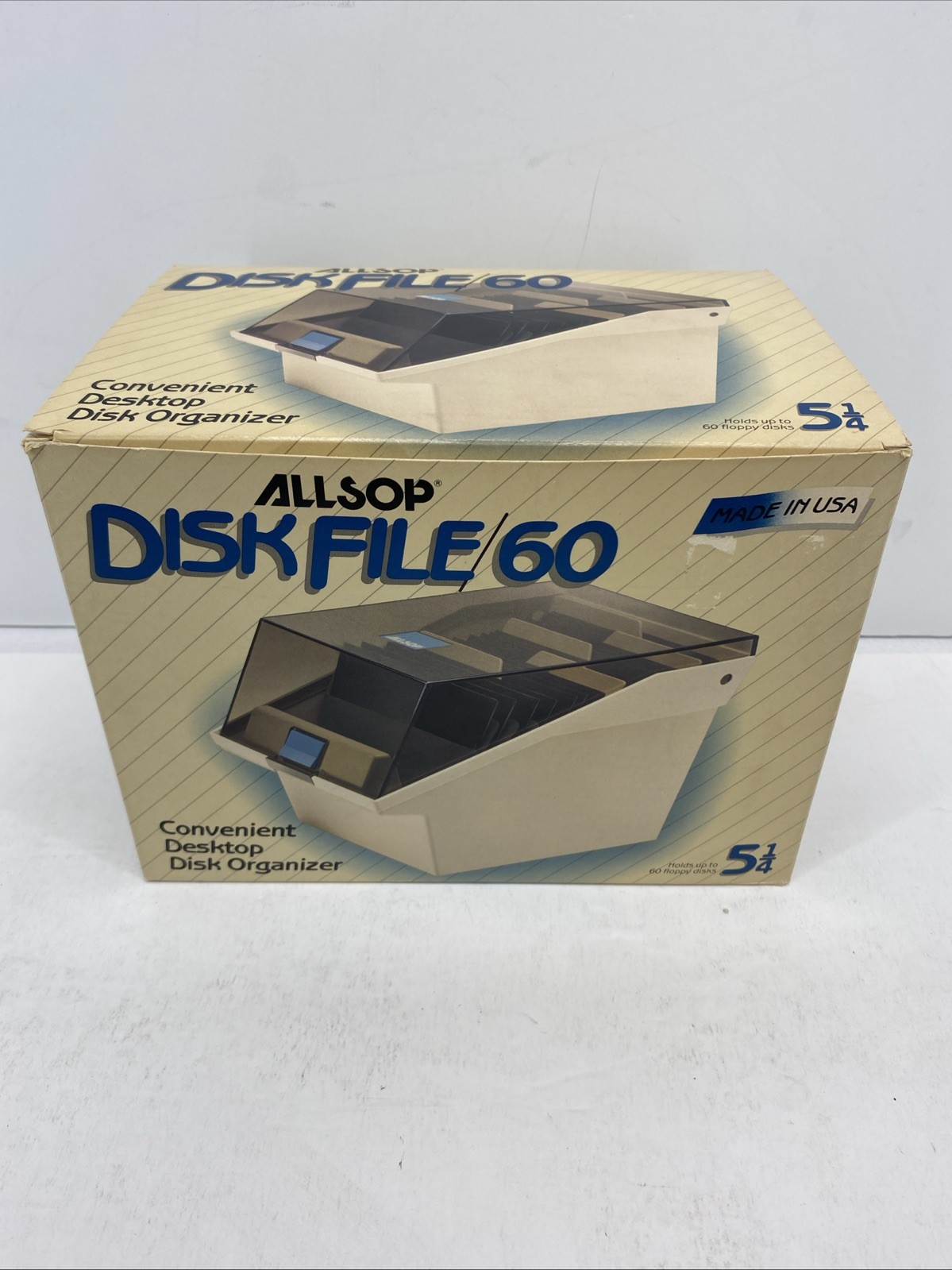 NOB Vintage 1987 ALLSOP Disk File 60 Disk Media Organizer 5 1/4 Storage