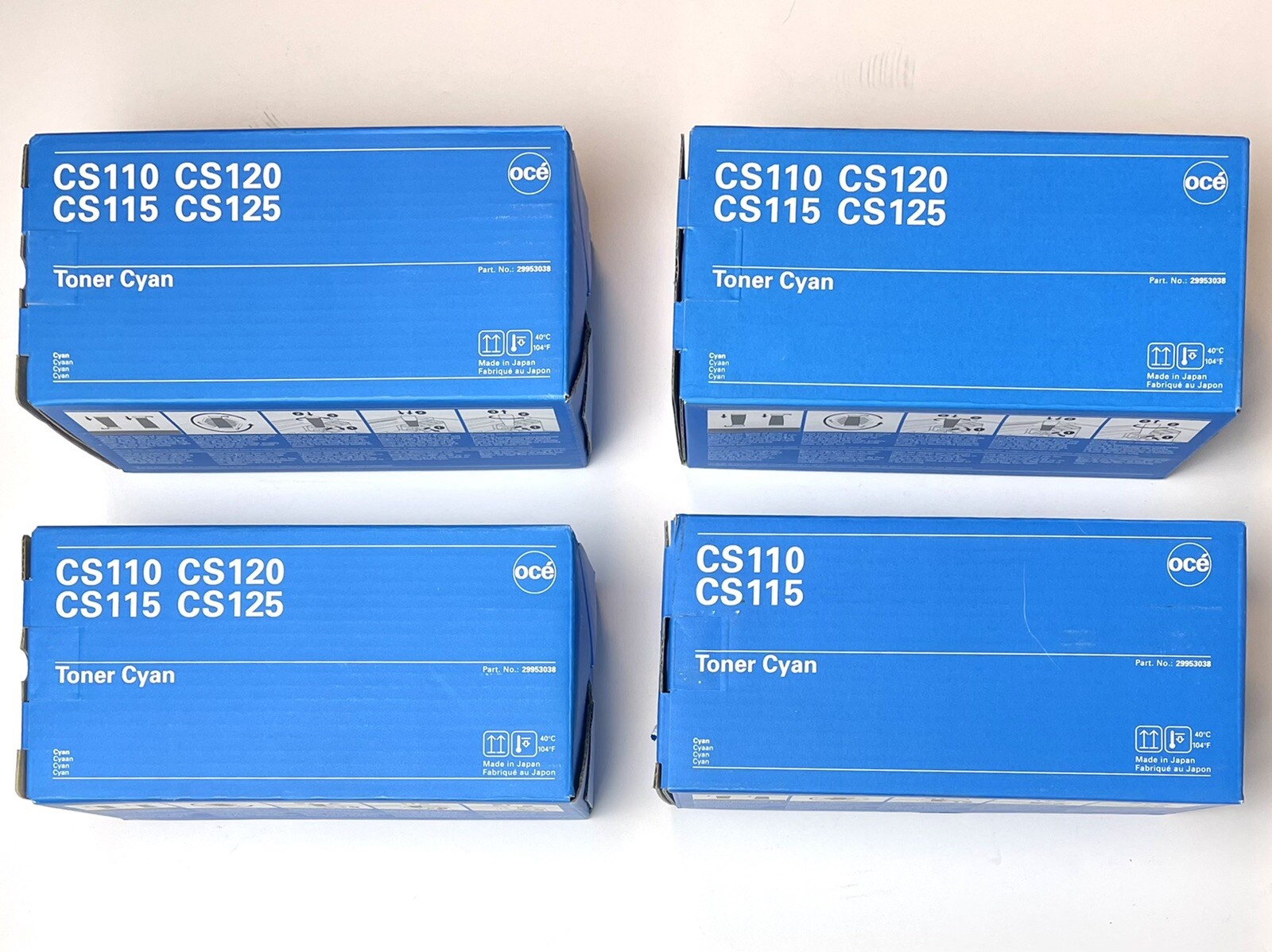 4x OEM OCE CS110 CS115 CS120 CS125 Laser Printer Toner Cyan 29953038 NIB NEW