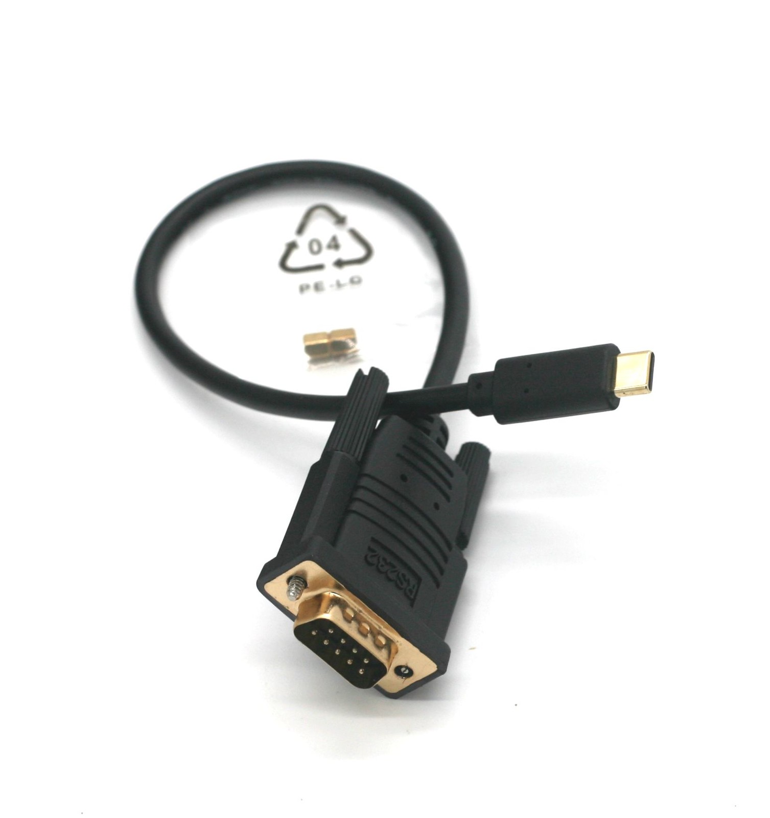USB-C to DB9-Male Serial Port Adapter FTDI Chipset 1FT