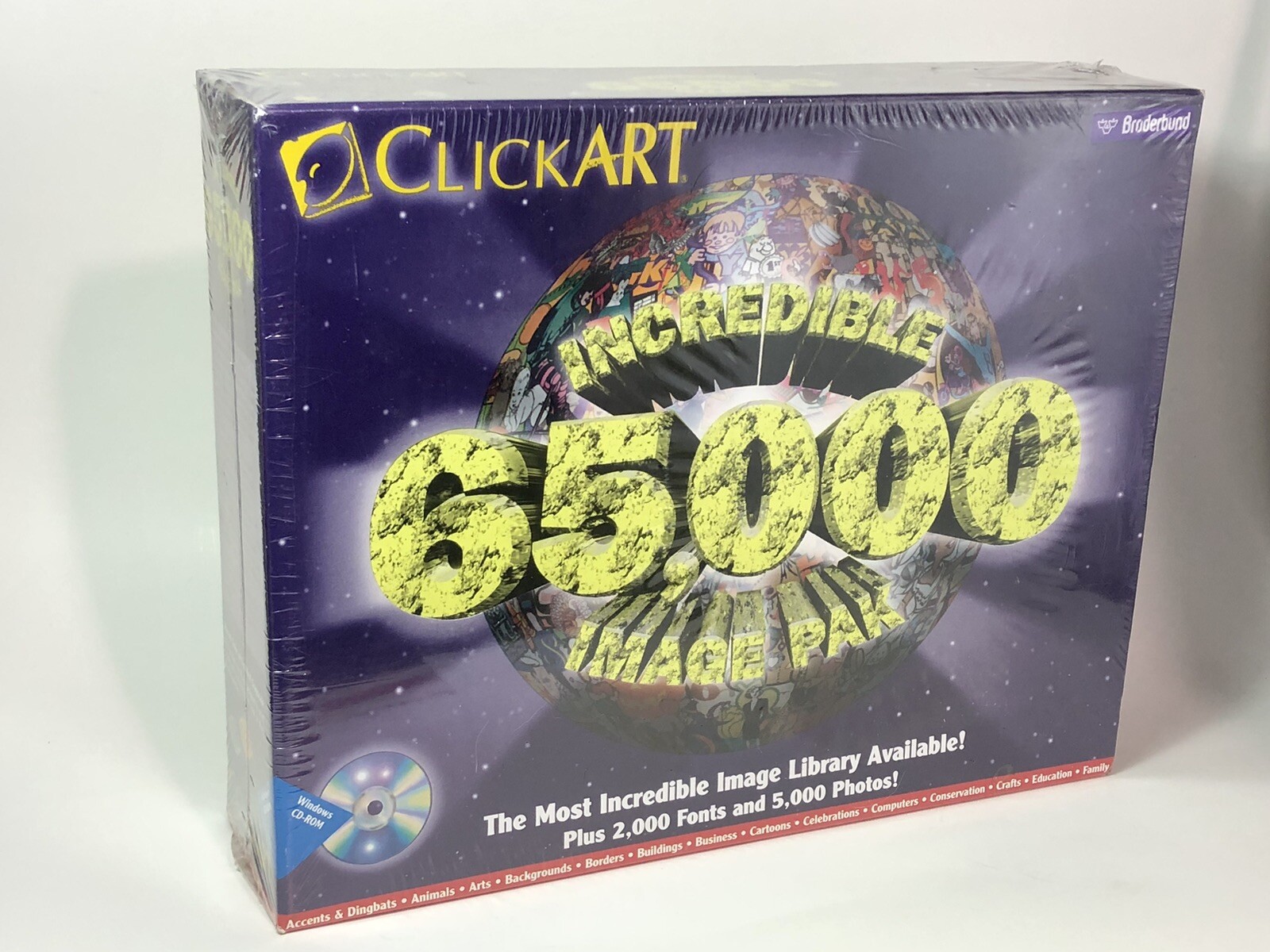 VTG Sealed In Box Click Art 65,000 Image Library 2,000 Fonts and 5,000 Photos