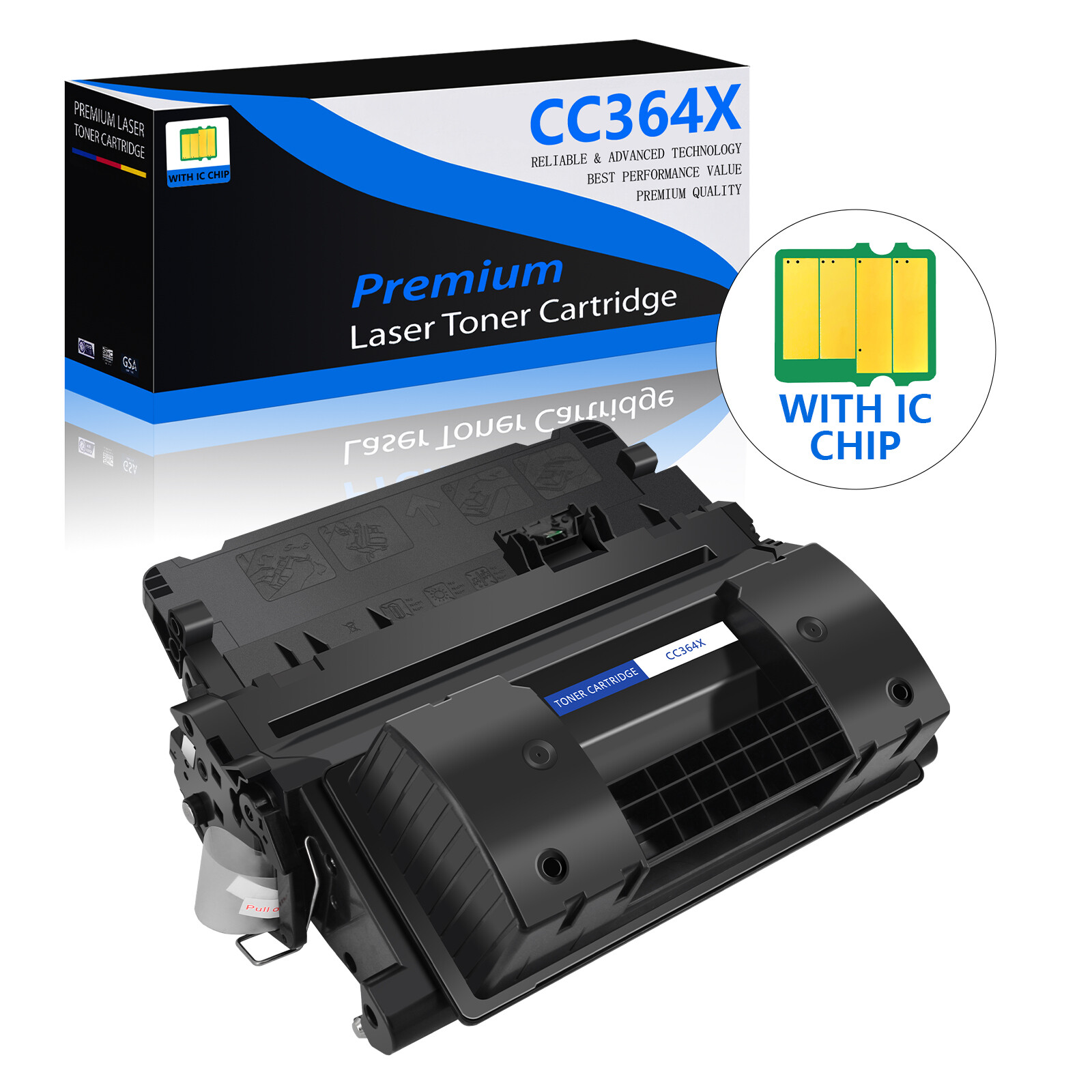 1 PACK - Black High Yield CC364X 64X Toner Cartridge for HP P4015tn P4515 P4015N
