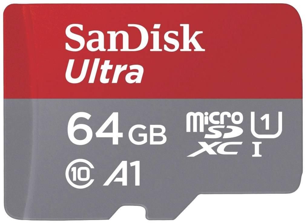SANDISK SDSQUAB-064G-GN6TA ULTRA MICROSDXC 64GB + SD ADAPTER 140MB/S A1 ~E~