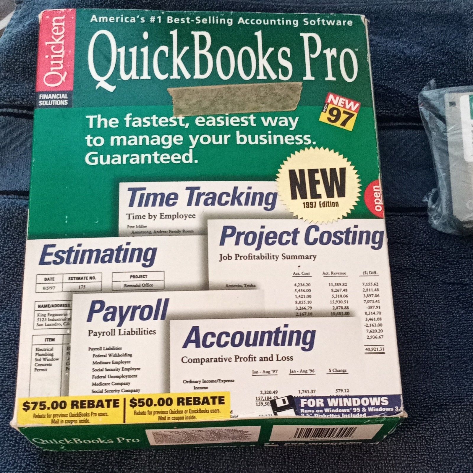 Quicken QuickBooks Pro v5.0 Accounting Software for Windows 3.5" Floppy Discs