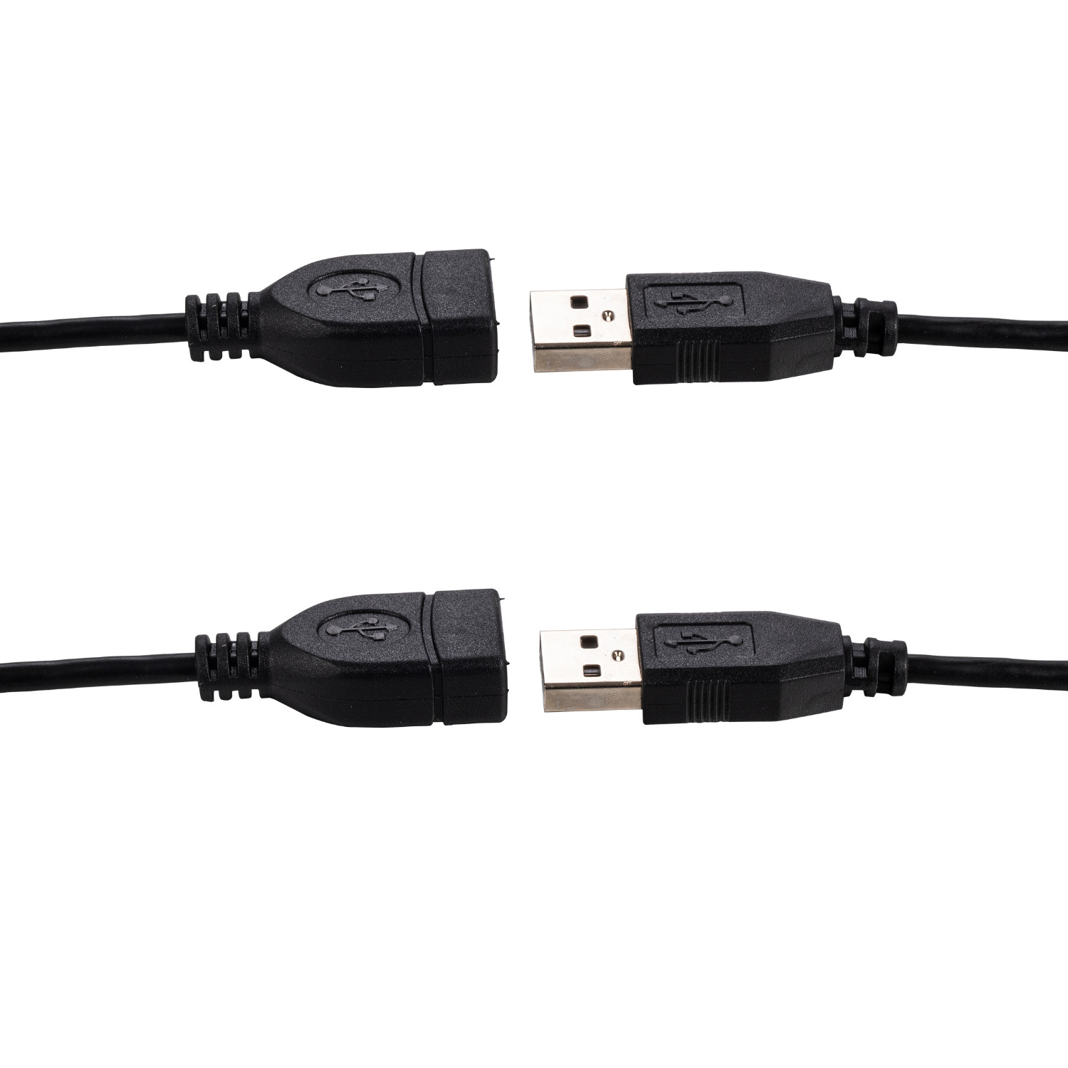 2x 10ft USB 2.0 Extension Cable Type A Male to A Female Extender HIGH SPEED