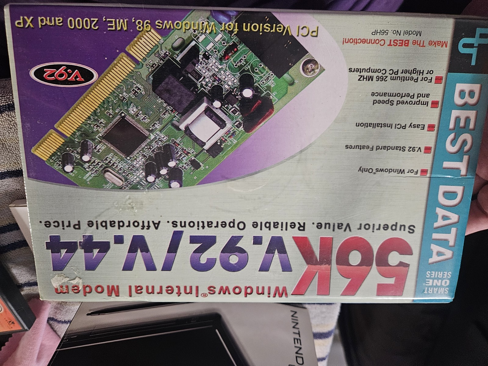 BEST DATA 56K WINDOWS INTERNAL PCI MODEM, V.92/V.44,  w/CD  Brand New - Sealed